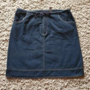 NWT I.e. Jean Skirt With Drawstring Waist Size 12